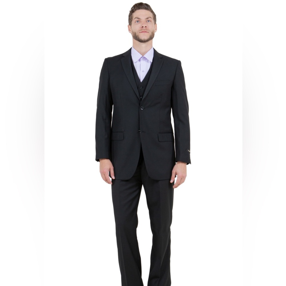 Men's Black 3 piece Suit 40S